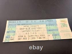 Unused Concert Ticket 1996 Deep Blue Something with Letters to Cleo Metro Chicago