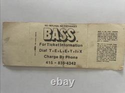 Us Festival 1982 Unused Concert Ticket Stub Glen Helen Park