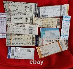 Used concert ticket stubs