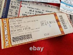 Used concert ticket stubs