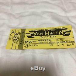 VAN HALEN JAPAN TOUR'78 1978 Concert Brochure Booklet Pamphlet & Ticket stub