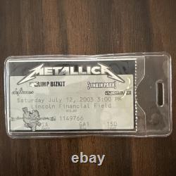 VERY RARE! Metallica Limp Bizkit Linkin Park Concert Ticket Stub 7/12/03 LFF