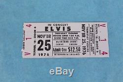 VINTAGE 1976 ELVIS PRESLEY CONCERT TICKET STUB FROM McARTHUR COURT EUGENE OREGON