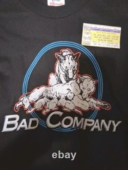 VINTAGE 2001 Bad Company Concert Shirt + ORIGINAL TICKET STUB Rock & Roll Fantas