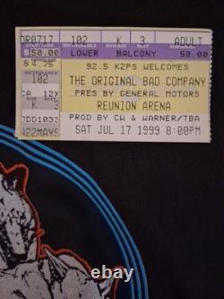 VINTAGE 2001 Bad Company Concert Shirt + ORIGINAL TICKET STUB Rock & Roll Fantas