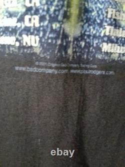 VINTAGE 2001 Bad Company Concert Shirt + ORIGINAL TICKET STUB Rock & Roll Fantas