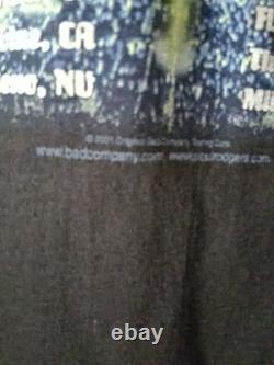VINTAGE 2001 Bad Company Concert Shirt + ORIGINAL TICKET STUB Rock & Roll Fantas