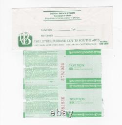 VINTAGE Johnny Cash Concert Ticket Stub LUTHER BURANK CENTER S. R, CA 8/22/1986