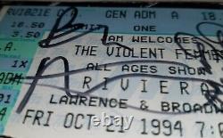 VIOLENT FEMMES AUTOGRAPHED Concert Ticket Stub RIVIERA CHICAGO 10/21/94