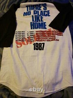 VTG Orig Bon Jovi'no place like home' 1987 Concert T shirt with TICKET STUB