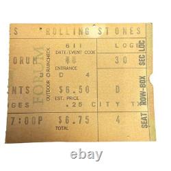 VTG Rolling Stones Concert Ticket Stub June 10 1972 The Forum Los Angeles CA