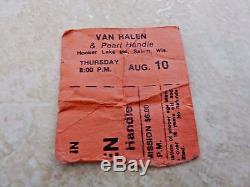 Van Halen Aug 10th 1978 Hooker Lake Barn RAREST Van Halen Concert Ticket Stub