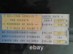 Van Halen Concert Ticket Stubs (3) Monsters Of Rock 1988,5150/1986, And 1984