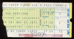 Van Morrison / The Persuasions 11-1-1974 Concert Ticket Stub Felt Forum New York