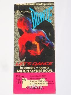 Very Rare Vintage David Bowie Complete Ticket Not Stub Lets Dance Concert 1983