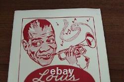 Vintage 1958 Louis Armstrong Jazz Concert Program + Ticket Stub Baltimore, MD