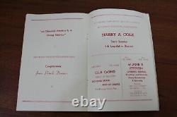 Vintage 1958 Louis Armstrong Jazz Concert Program + Ticket Stub Baltimore, MD