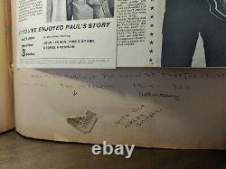 Vintage 1960's Beatles Scrap Book With Concert, Movie, TV Ticket Stubs Cincinnati