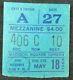 Vintage 1969 Jimi Hendrix Concert Ticket Stub At Madison Square Garden Ny City