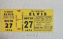 Vintage 1970s Elvis Presley Concert Ticket Stub Eugene Oregon 1976 Mac Court