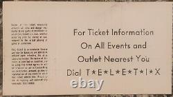 Vintage 1978 Bob Marley Wailers Greek Theatre Berkeley CA Concert Ticket Stub
