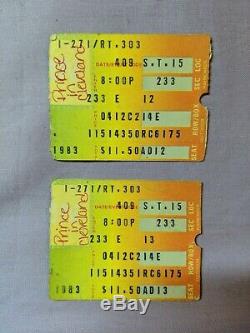 Vintage 1983 Prince in Cleveland Concert Tickets Stubs $11.50 Original Price