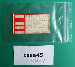 Vintage 1985 MADONNA VIRGIN TOUR Concert Ticket Stub San Francisco Civic Aud