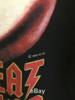Vintage 1988 AC/DC tshirt Concert Tour Heat Seeker with original ticket stubs