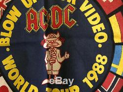Vintage 1988 AC/DC tshirt Concert Tour blow up your with original ticket stubs