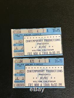 Vintage 1988 AC/DC tshirt Concert Tour blow up your with original ticket stubs