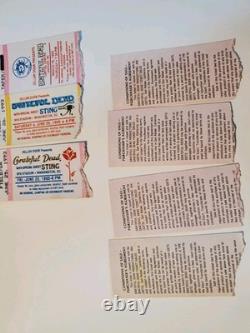 Vintage 1992 /93 Grateful Dead & Others ROCK Concert Used Ticket Stub Lot Of 24