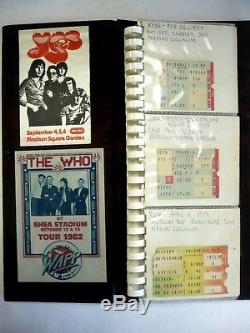 Vintage 4 Back Stage Passes(2 The Who Van Halen Yes)26 Used Concert Ticket Stubs