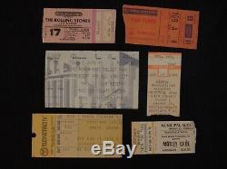 Vintage Concert Ticket Stub Lot (6) Bowie, Pink Floyd, Concert For Nyc, Stones