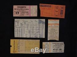 Vintage Concert Ticket Stub Lot (6) Bowie, Pink Floyd, Concert For Nyc, Stones