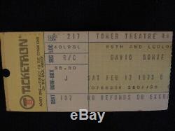 Vintage Concert Ticket Stub Lot (6) Bowie, Pink Floyd, Concert For Nyc, Stones