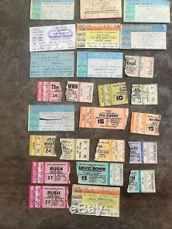 Vintage Concert Ticket Stubs Bowie, Stones, U2, Queen, Pink Floyd & more