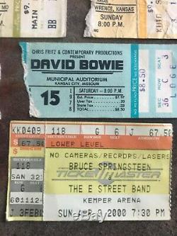 Vintage Concert Ticket Stubs Bowie, Stones, U2, Queen, Pink Floyd & more