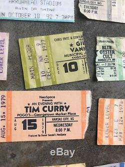 Vintage Concert Ticket Stubs Bowie, Stones, U2, Queen, Pink Floyd & more