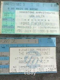 Vintage Concert Ticket Stubs Bowie, Stones, U2, Queen, Pink Floyd & more