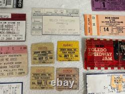 Vintage Concert Ticket Stubs Lot Toledo Ohio Van Halen Pink Floyd Journey