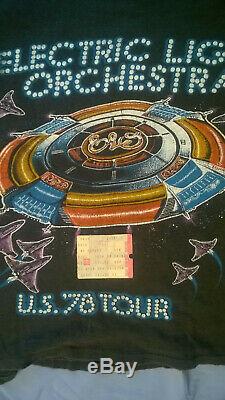 Vintage ELO Electric Light Orchestra Concert Tour t shirt / ticket stub 1978