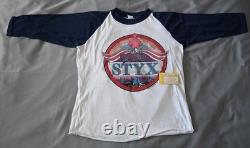 Vintage Feb. 6, 1981 STYX Concert T-SHIRT withTICKET STUB Houston PARADISE THEATRE