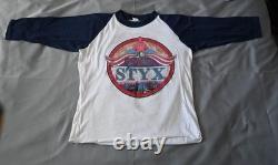 Vintage Feb. 6, 1981 STYX Concert T-SHIRT withTICKET STUB Houston PARADISE THEATRE