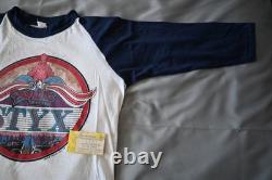 Vintage Feb. 6, 1981 STYX Concert T-SHIRT withTICKET STUB Houston PARADISE THEATRE