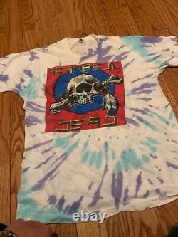 Vintage Grateful Dead 1991 Truckin Summer Tour T Shirt withConcert Ticket Stub