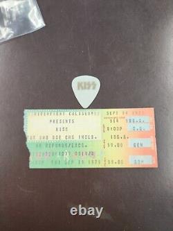 Vintage KISS Concert Ticket Stub Guitar Pick September 14th 1979 Riverfront