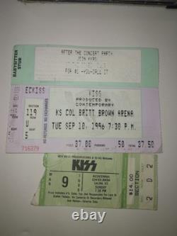 Vintage Kiss Concert Ticket Stubs 1986,1996 Set
