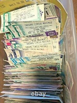 Vintage Lot 1000's Mixed Concert Ticket Stubs Rock/RB/COUNTRY/COMIC/MORE