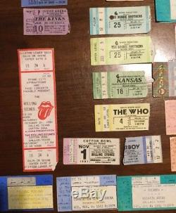 Vintage Lot Of 56 Concert Ticket Stubs 70s & 80s