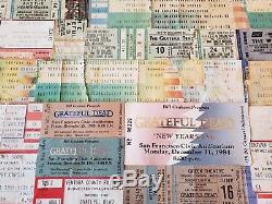 Vintage Lot of over 130 concert ticket stubs from 1977 1992 Grateful Dead etc